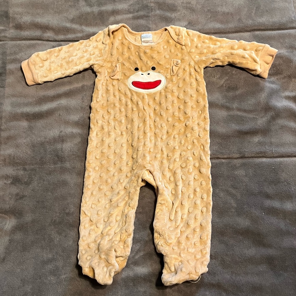 Sock monkey sleeper size 6 months